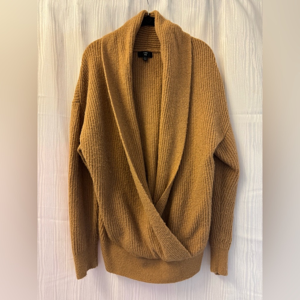 J. Crew Camel Cowl Neck Sweater